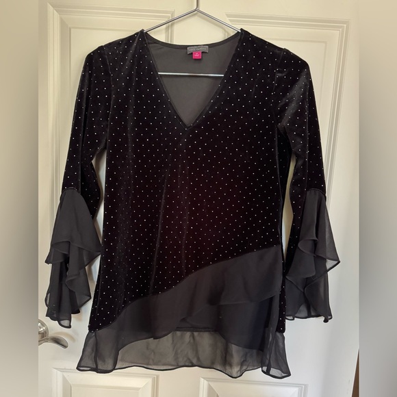 Vince Camino Sparkle Ruffle top - Picture 2 of 8